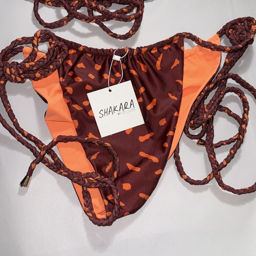 Shakara by ofuure nwt plus size reversible strappy cheeky bikini - Picture 2 of 14